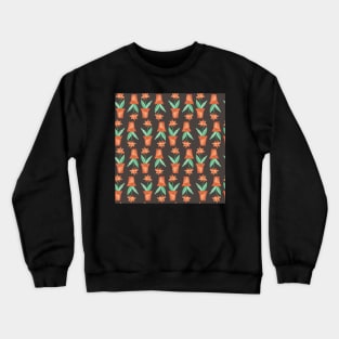 Orange Marigolds in Terracotta Pots - non-directional watercolour florals Crewneck Sweatshirt